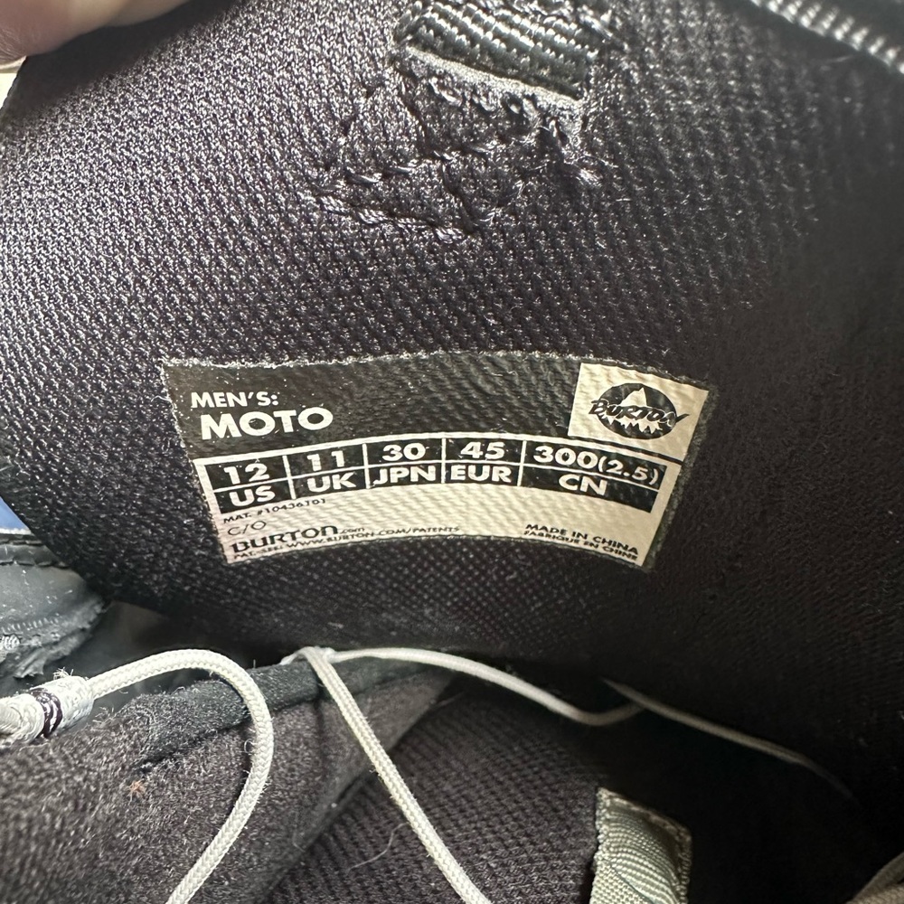 Men’s Burton Snowboard Boots.  Size 12